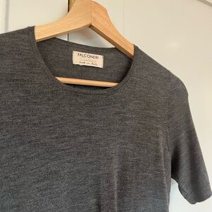 Italian Falconeri Cashmere Women's Gray Short Sleeve Tee